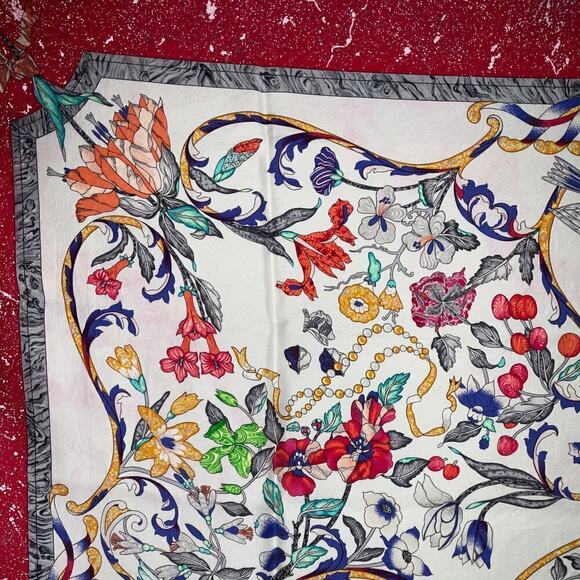 HERMES PIERRES D'ORIENT ET D'OCCIDENT SILK SCARF BY ZOE PAUWELS 90 CM SILK - Picture 14 of 16